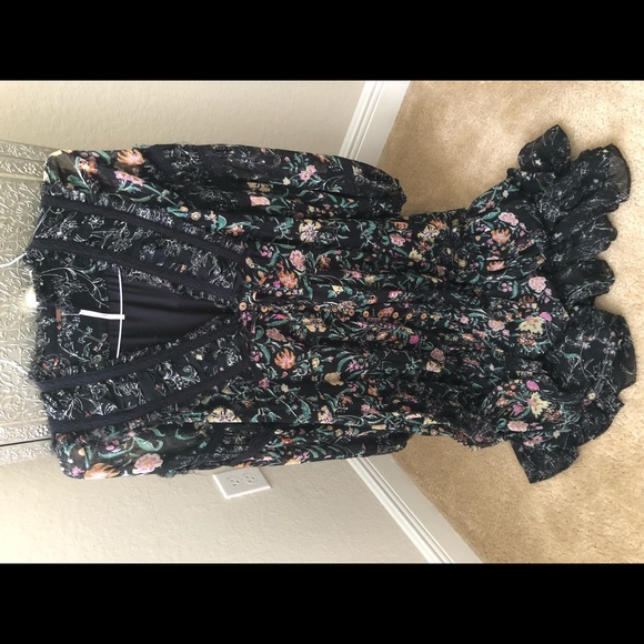 Free People Cassis Printed Chiffon Dress - Picture 6 of 13